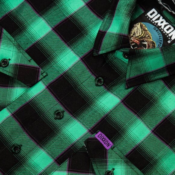 DIXXON Flannel x CALEB FRANCIS "GRIZZLY PUNCHER" Collab Flannel Shirt- Men's M - Picture 2 of 11
